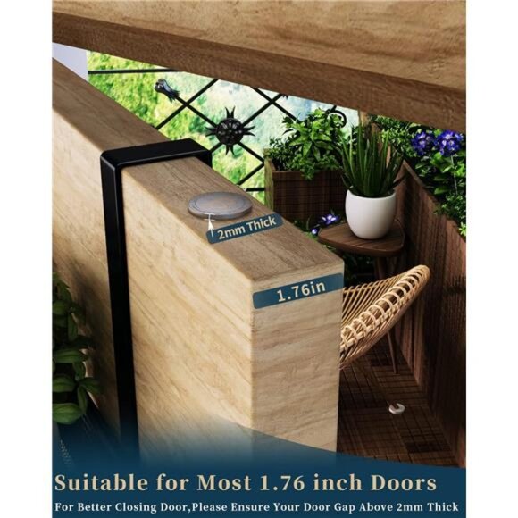 Over The Door Hooks Organizer - Extra Long Door Hanger with 9 Coat Hooks - Picture 5 of 7